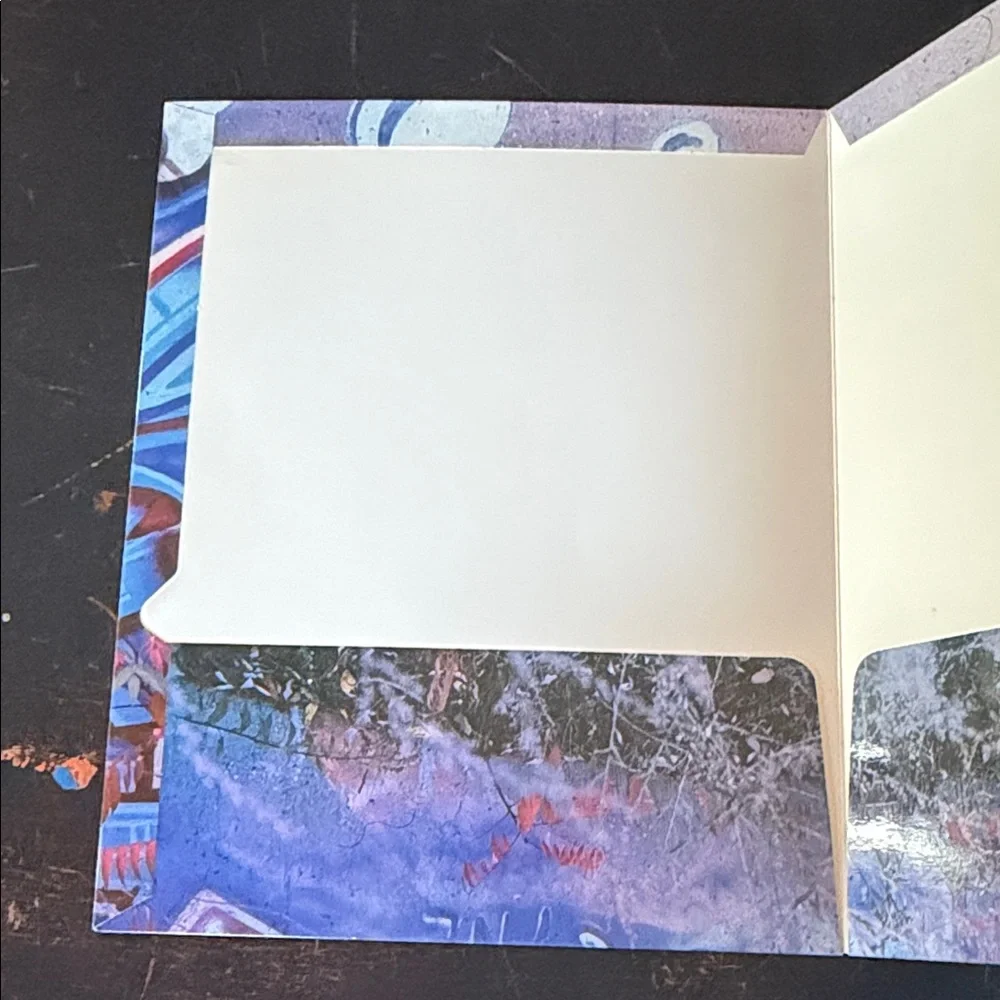 Vintage 90s folder for organizing sketches and paperwork office school work